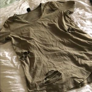 His Clothes Distressed Tee